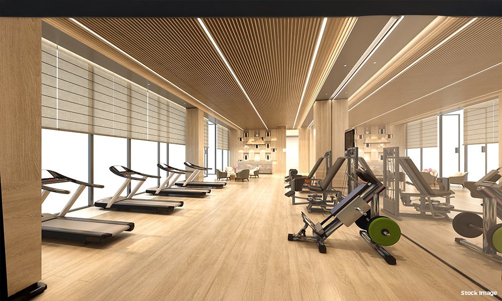 Well-equipped gymnasium